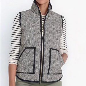 J. Crew Factory Printed Quilted Puffer Vest, S